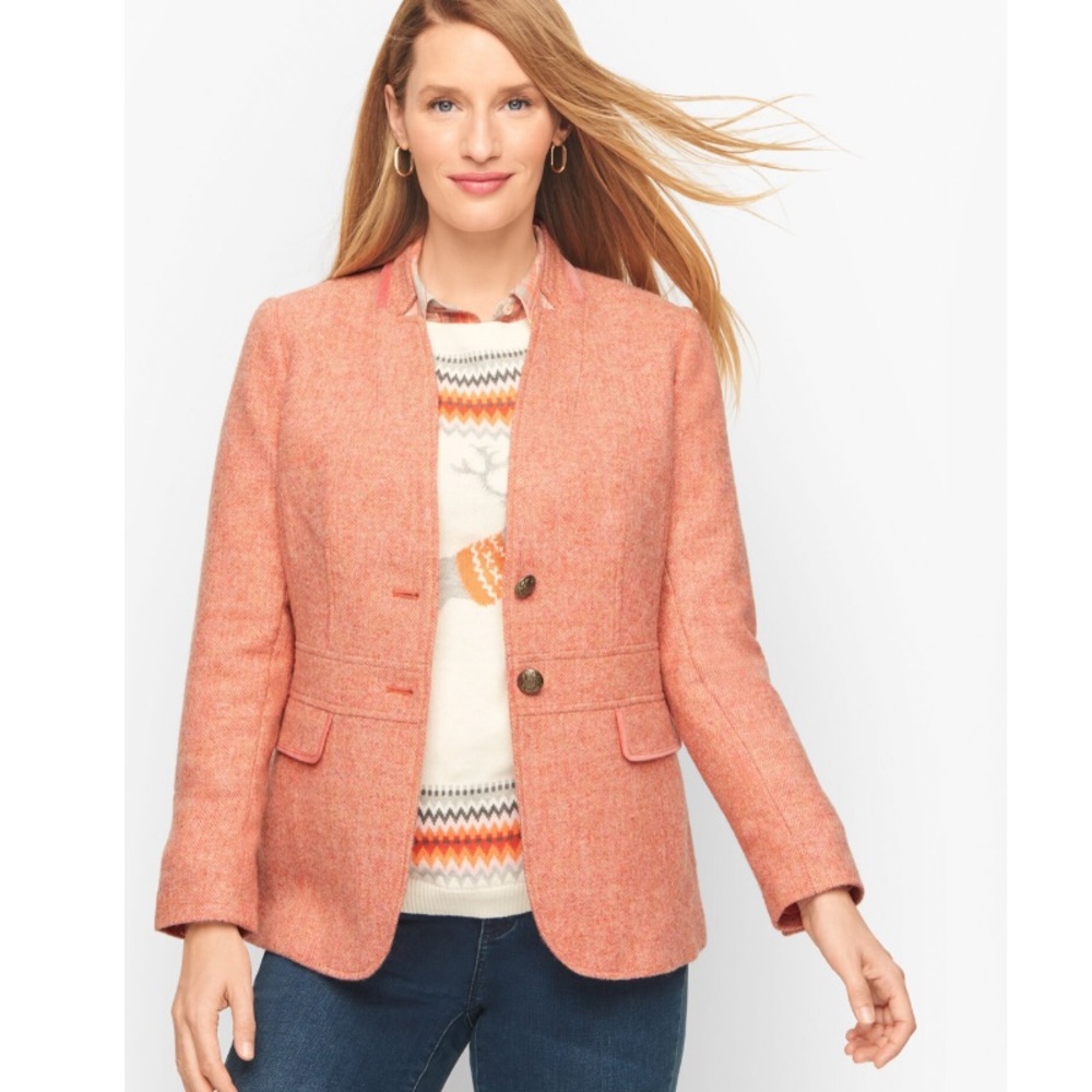 Talbots CLASSIC SHETLAND BLAZER - BICOLOR HERRINGBONE